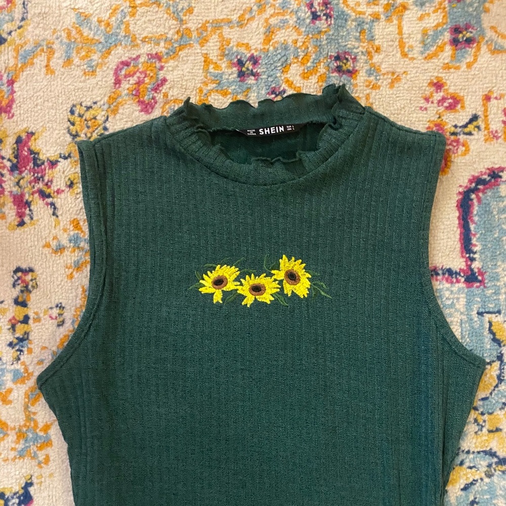 Sunflower sweater tank
